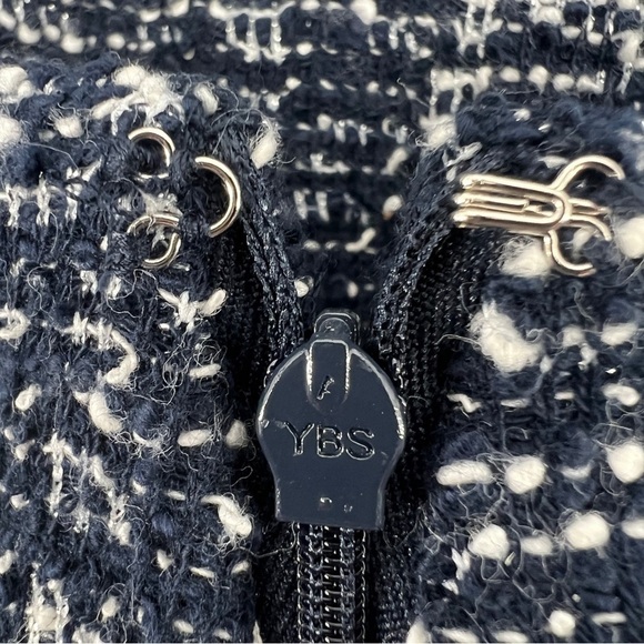 NWT Maison Jules Blue White Stretch Twill Lined Mini Skirt Size 4 Women’s - Picture 4 of 6